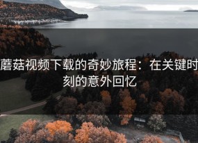 蘑菇视频下载的奇妙旅程：在关键时刻的意外回忆