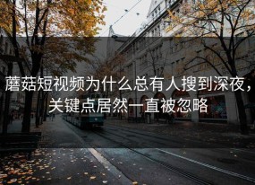 蘑菇短视频为什么总有人搜到深夜，关键点居然一直被忽略