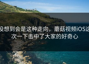 没想到会是这种走向，蘑菇视频iOS这次一下击中了大家的好奇心
