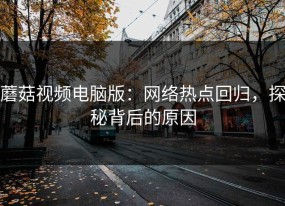蘑菇视频电脑版：网络热点回归，探秘背后的原因