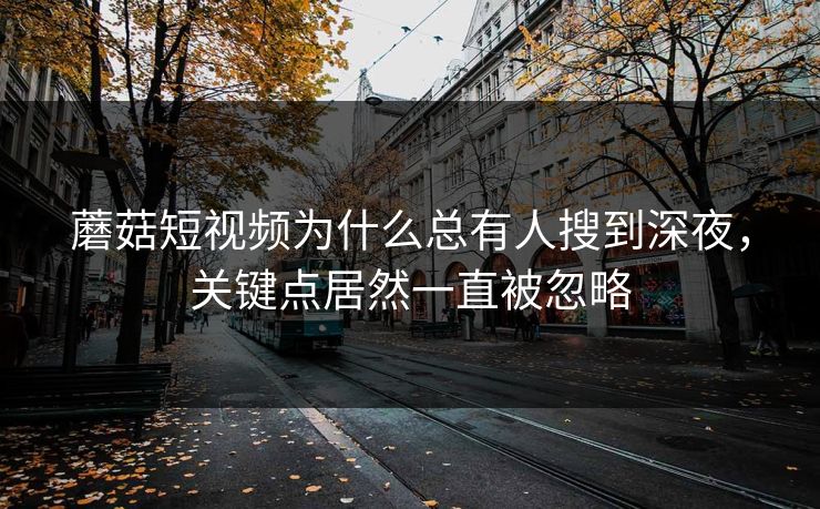 蘑菇短视频为什么总有人搜到深夜，关键点居然一直被忽略