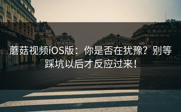 蘑菇视频iOS版：你是否在犹豫？别等踩坑以后才反应过来！
