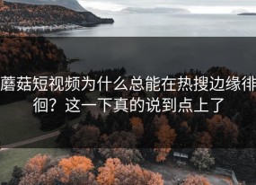 蘑菇短视频为什么总能在热搜边缘徘徊？这一下真的说到点上了