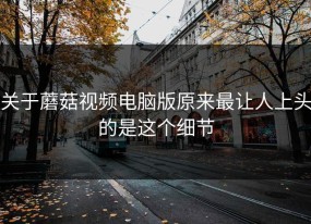 关于蘑菇视频电脑版原来最让人上头的是这个细节