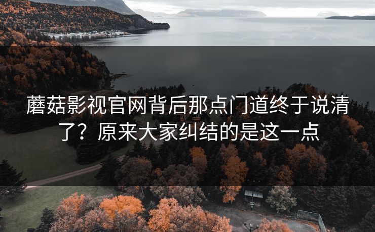 蘑菇影视官网背后那点门道终于说清了?原来大家纠结的是这一点 蘑菇影视官网背后那点门道终于说清了?原来大家纠结的是这一点