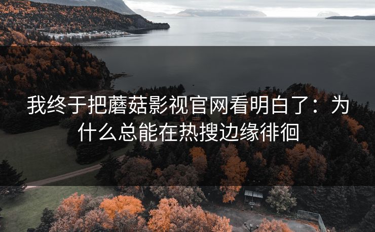 我终于把蘑菇影视官网看明白了:为什么总能在热搜边缘徘徊 我终于把蘑菇影视官网看明白了:为什么总能在热搜边缘徘徊